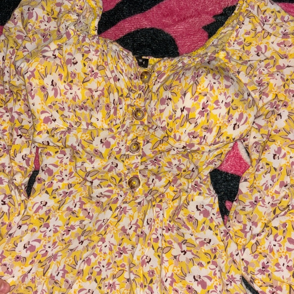 Yellow summer dress size xs